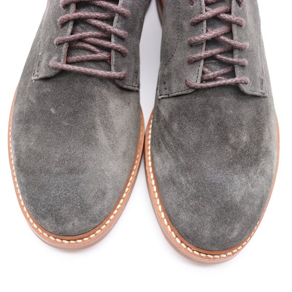Frye Plain Toe Gray Green Suede Wingtip Oxfords Shoes Men\'s Size 9 D Dress Shoes